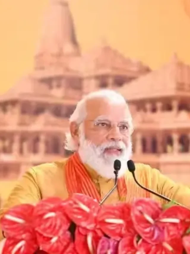 Prime minister narendra modi in ram mandir ayodhya hindu temple